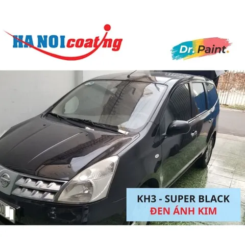 [TẶNG NHÁM] Bình sơn Xịt Xóa Vết Xước Xe Ô tô NISSAN LIVINA Màu ĐEN ÁNH KIM Code KH3 - SUPER BLACK chính hãng DR.PAINT