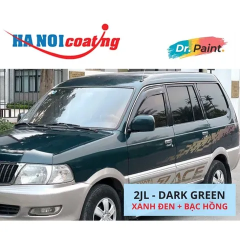 Bình sơn Xịt Xóa Vết Xước Xe Ô tô TOYOTA ZACE Màu XANH ĐEN + BẠC HỒNG code 2JL - DARK GREEN + WARM SILVER chính hãng DR.