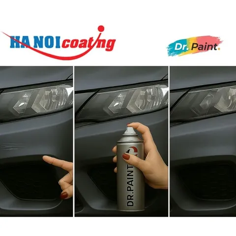 [TẶNG NHÁM] Sơn Xịt Xóa Vết Xước cho xe TOYOTA VIOS Màu XÁM ĐẬM code 1G3 - MAGNETIC GREY chính hãng DR.PAINT