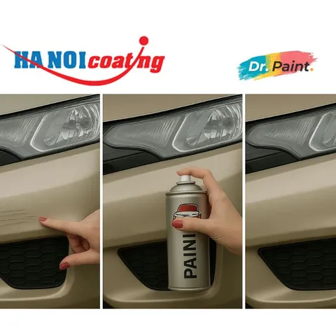 [TẶNG NHÁM] Bình sơn Xịt Xóa Vết Xước Xe Ô tô NISSAN LIVINA màu VÀNG CÁT mã màu K32 - CANVAS BEIGE chính hãng DR.PAINT