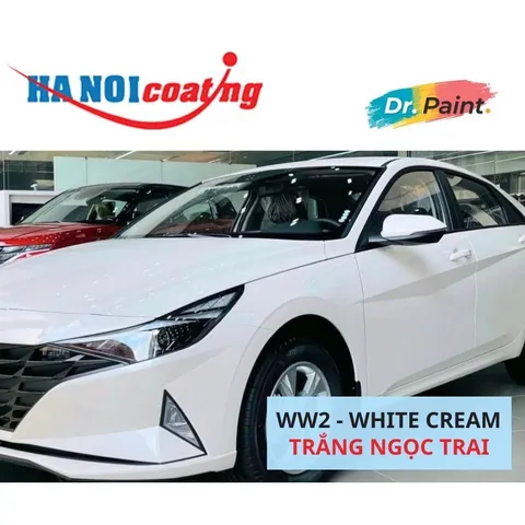 [TẶNG NHÁM] 2 Bình Xịt Xóa Vết Xước Xe HYUNDAI ELANTRA Màu TRẮNG NGỌC TRAI Code WW2 - WHITE CREAM chính hãng DR.PAINT