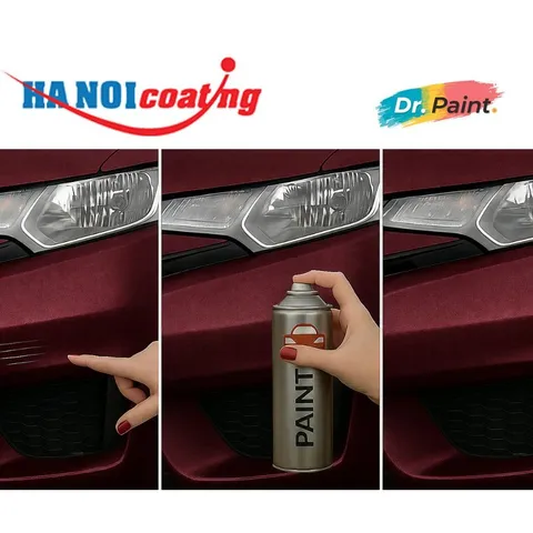 Sơn Xịt Xóa Vết Xước cho xe TOYOTA YARIS Màu ĐỎ ĐẬM ÁNH KIM code 3Q8 - DARK RED chính hãng DR.PAINT