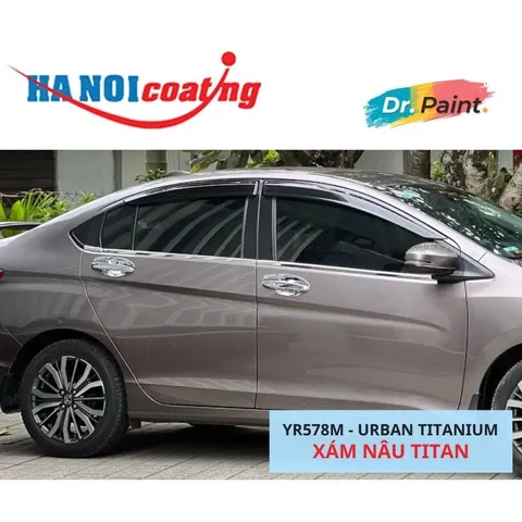 Sơn Xịt Xóa Vết Xước cho xe HONDA CITY màu XÁM NÂU TITAN mã màu YR578M - URBAN TITANIUM chính hãng DRPAINT