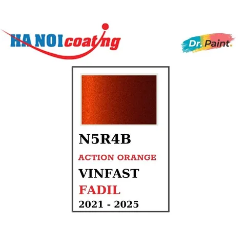 Bình sơn Xịt Xóa Vết Xước xe Ô tô VINFAST FADIL màu ĐỎ CAM ÁNH KIM mã màu N5R4B - ACTION ORANGE chính hãng DR.PAINT