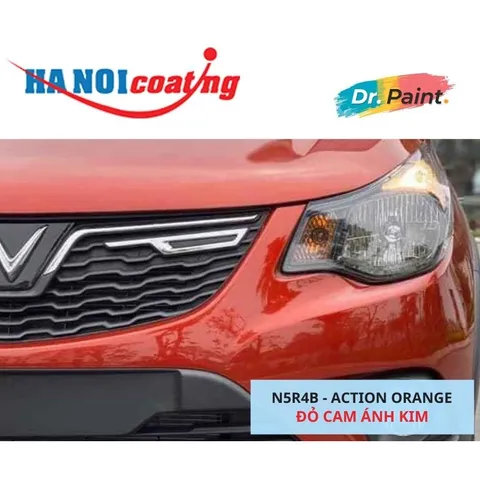 Bình sơn Xịt Xóa Vết Xước xe Ô tô VINFAST FADIL màu ĐỎ CAM ÁNH KIM mã màu N5R4B - ACTION ORANGE chính hãng DR.PAINT