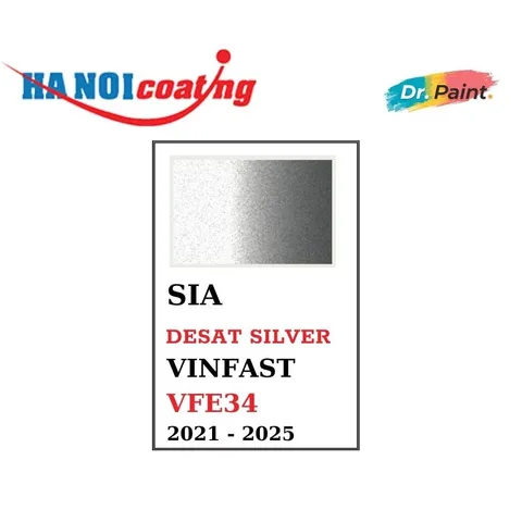 Bình sơn Xịt Xóa Vết Xước cho xe Ô tô VINFAST VFE34 màu Bạc Sáng mã màu SIA - DESAT SILVER chính hãng DR.PAINT