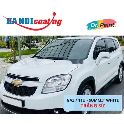 Bình sơn Xịt Xóa Vết Xước Xe Ô tô CHEVROLET ORLANDO Màu TRẮNG SỨ code GAZ / 11U - SUMMIT WHITE chính hãng DR.PAINT