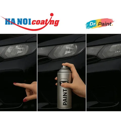 [TẶNG NHÁM] Bình sơn Xịt Xóa Vết Xước Xe Ô tô HYUNDAI ELANTRA Màu ĐEN ÁNH KIM Code NKA - PHANTOM BLACK | DR.PAINT