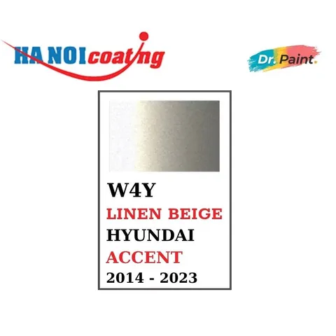 Bình sơn Xịt Xóa Vết Xước Xe Ô tô HYUNDAI ACCENT Màu VÀNG BE code W4Y - LINEN BEIGE chính hãng DR.PAINT