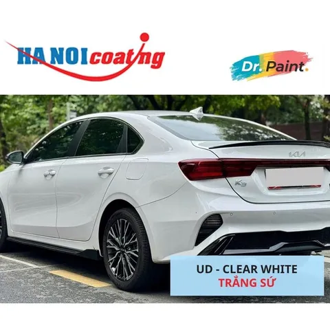 Bình sơn Xịt Xóa Vết Xước Xe Ô tô KIA K3 Màu TRẮNG SỨ Code UD - CLEAR WHITE chính hãng DR.PAINT