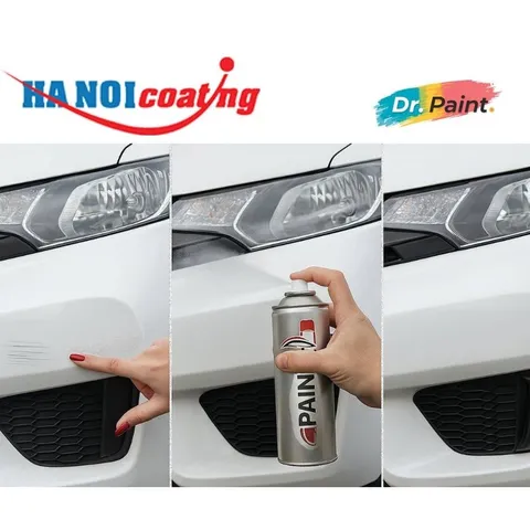 Bình Sơn Xịt Xóa Vết Xước cho xe NISSAN ALMERA màu TRẮNG NGỌC TRAI mã màu QAB - PEARL WHITE chính hãng DR.PAINT
