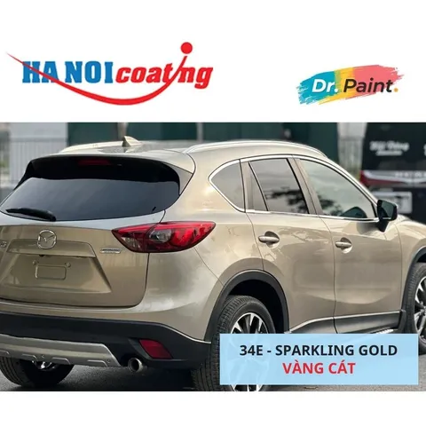 [ TẶNG NHÁM] Bình sơn Xịt Xóa Vết Xước Xe Ô tô MAZDA CX-5 Màu VÀNG CÁT Code 34E - SPARKLING GOLD chính hãng DR.PAINT