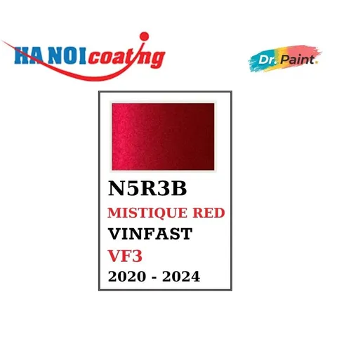 Sơn Xịt Xóa Vết Xước cho xe Ô tô VINFAST VF3 màu ĐỎ ĐẬM ÁNH KIM mã màu N5R3B - MISTIQUE RED chính hãng DR.PAINT