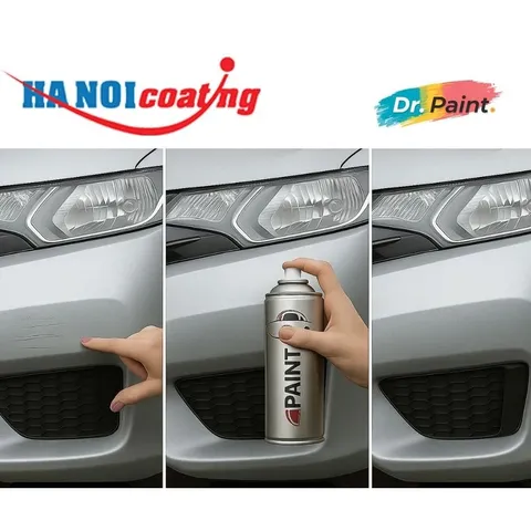 Bình sơn Xịt Xóa Vết Xước Xe Ô tô NISSAN TEANA Màu BẠC SÁNG Code K23 - BRILLIANT SILVER chính hãng DR.PAINT