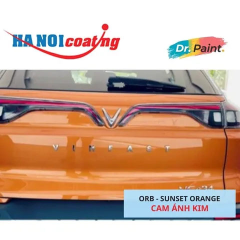 Bình sơn Xịt Xóa Vết Xước xe Ô tô VINFAST VFE34 màu CAM ÁNH KIM mã màu ORB - SUNSET ORANGE chính hãng DR.PAINT