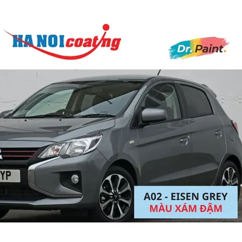 Sơn Xịt Xóa Vết Xước cho xe MITSUBISHI MIRAGE Màu XÁM ĐẬM Code A02 - EISEN GREY chính hãng DR.PAINT