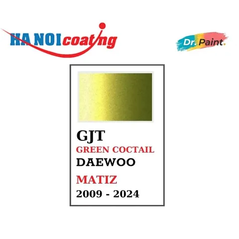 Sơn Xóa Vết Xước Xe Ô tô DAEWOO MATIZ Màu XANH VÀNG CHANH Code GJT - GREEN COCTAIL chính hãng DR.PAINT Dạng Bình Xịt