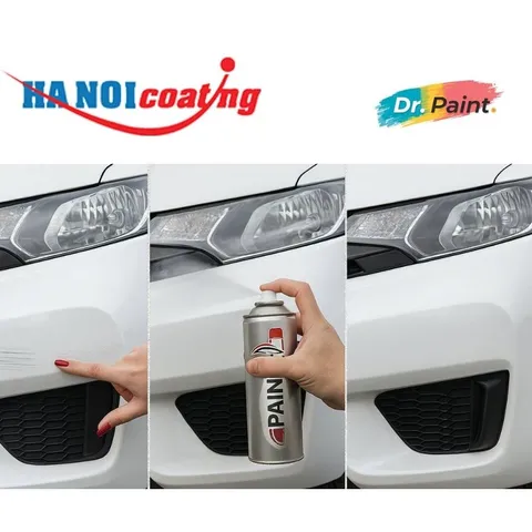 Bình Sơn Xịt Xóa Vết Xước cho xe FORD RANGER Màu TRẮNG NGỌC TRAI Code 25D - SNOWFLAKE WHITE chính hãng DR.PAINT