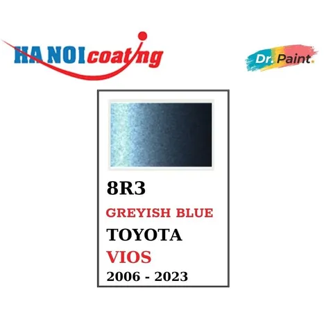 Bình Xịt Xóa Vết Xước xe TOYOTA VIOS màu XÁM XANH ÁNH TÍM mã màu 8R3 - GREYISH BLUE chính hãng DR.PAINT