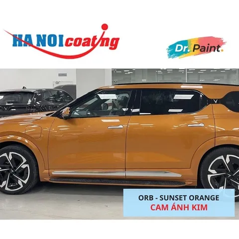 Bình sơn Xịt Xóa Vết Xước xe Ô tô VINFAST VF9 màu CAM ÁNH KIM mã màu ORB - SUNSET ORANGE chính hãng DR.PAINT