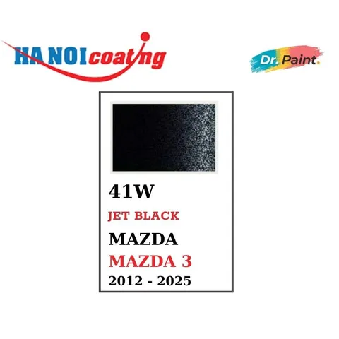 Bình sơn Xịt Xóa Vết Xước Xe Ô tô MAZDA 3 Màu ĐEN ÁNH KIM Code 41W - JET BLACK chính hãng DR.PAINT
