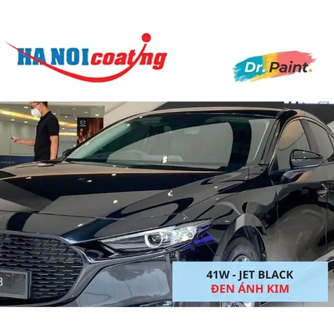 Bình sơn Xịt Xóa Vết Xước Xe Ô tô MAZDA 3 Màu ĐEN ÁNH KIM Code 41W - JET BLACK chính hãng DR.PAINT