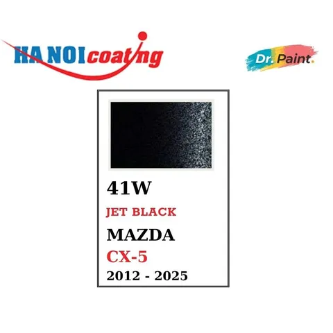 Bình sơn Xịt Xóa Vết Xước Xe Ô tô MAZDA CX-5 Màu ĐEN ÁNH KIM Code 41W - JET BLACK chính hãng DR.PAINT