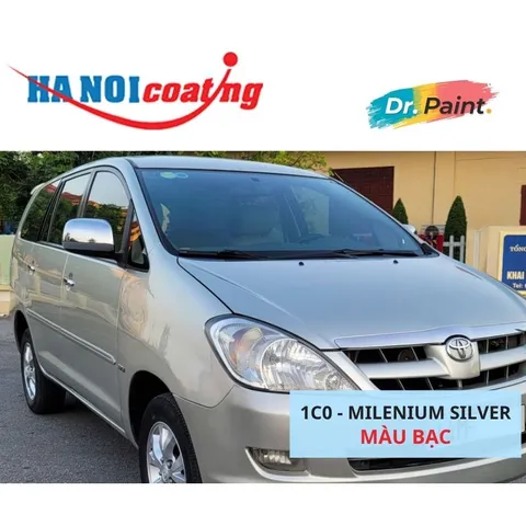 Bình sơn Xịt Xóa Vết Xước Xe Ô tô TOYOTA INNOVA Màu BẠC ÁNH VÀNG Code 1C0 - MILENIUM SILVER chính hãng DR.PAINT
