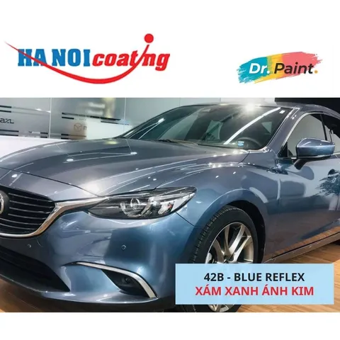 Bình sơn Xịt Xóa Vết Xước Xe Ô tô MAZDA 6 Màu XÁM XANH ÁNH KIM code 42B - BLUE REFLEX chính hãng DR.PAINT