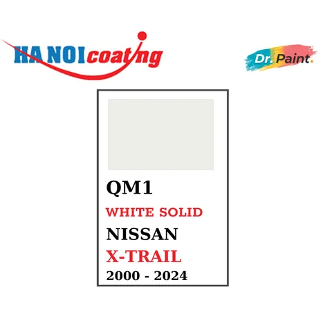 Bình sơn Xịt Xóa Vết Xước Xe Ô tô NISSAN X-TRAIL màu TRẮNG SỨ mã màu QM1 - WHITE SOLID chính hãng DR.PAINT