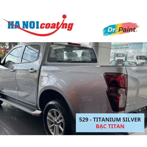 Bình sơn Xịt Xóa Vết Xước xe Ô tô ISUZU D-MAX Màu BẠC TITAN code 529 - TITANIUM SILVER chính hãng DR.PAINT