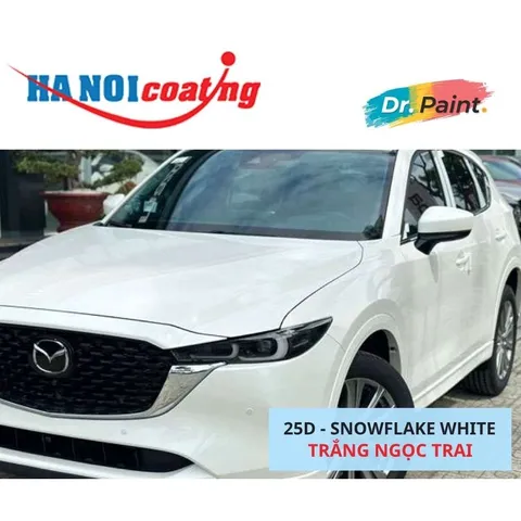 COMBO 2 Bình Sơn Xịt Xóa Vết Xước cho xe MAZDA CX-5 Màu TRẮNG NGỌC TRAI Code 25D - SNOWFLAKE WHITE chính hãng DR.PAINT