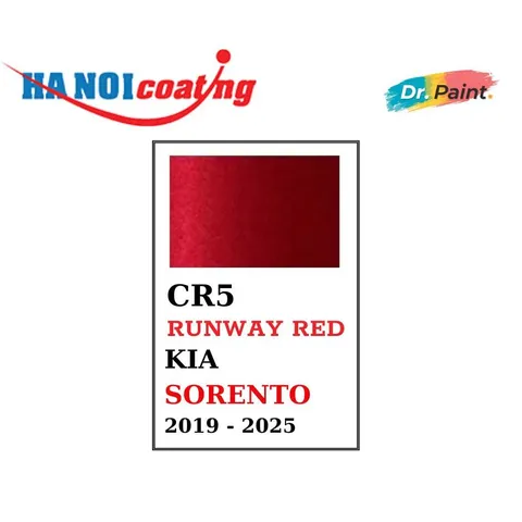 COMBO 2 BÌNH Sơn Xịt Xóa Vết Xước cho xe Ô tô KIA SORENTO màu ĐỎ ÁNH KIM mã màu CR5 - RUNWAY RED chính hãng DR.PAINT