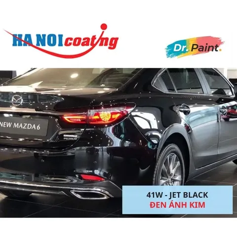 Bình sơn Xịt Xóa Vết Xước Xe Ô tô MAZDA 6 Màu ĐEN ÁNH KIM Code 41W - JET BLACK chính hãng DR.PAINT