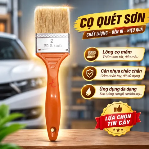 Cọ quét sơn cán nhựa đầu cọ mềm đa năng 1.5 inch(3,5cm)