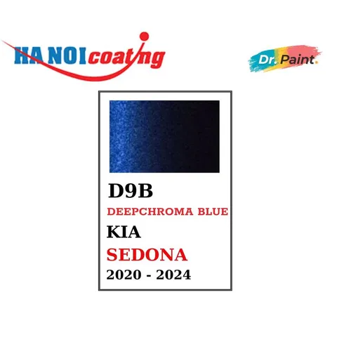 Sơn Xịt Xóa Vết Xước cho xe KIA SEDONA Màu XANH SẪM code D9B - DEEPCHROMA BLUE chính hãng DR.PAINT