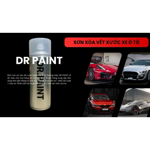 Bình sơn Xịt Xóa Vết Xước Xe Ô tô MG ZS Màu ĐEN ÁNH KIM Code PBC - NEW PEARL BLACK chính hãng DR.PAINT