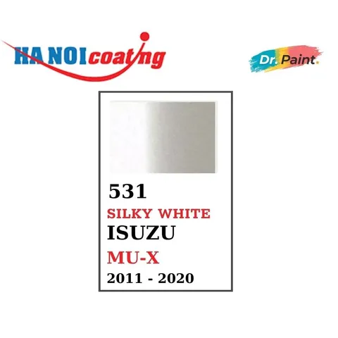 COMBO 2 Bình Xịt Xóa Vết Xước Xe ISUZU MU-X Màu TRẮNG NGỌC TRAI Code 531 - SILKY WHITE chính hãng DR.PAINT