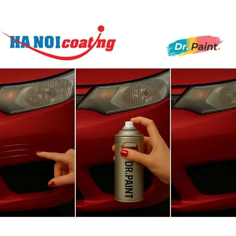 Bình sơn Xịt Xóa Vết Xước Xe Ô tô HYUNDAI I20 Màu ĐỎ ÁNH KIM code 1F - BERRY RED chính hãng DR.PAINT