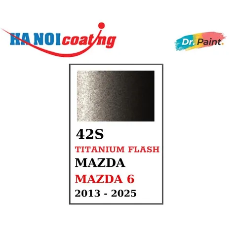 Bình sơn Xịt Xóa Vết Xước Xe Ô tô MAZDA 6 Màu NÂU ÁNH KIM code 42S - TITANIUM FLASH chính hãng DR.PAINT