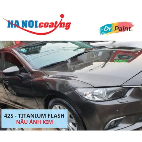 Bình sơn Xịt Xóa Vết Xước Xe Ô tô MAZDA 6 Màu NÂU ÁNH KIM code 42S - TITANIUM FLASH chính hãng DR.PAINT