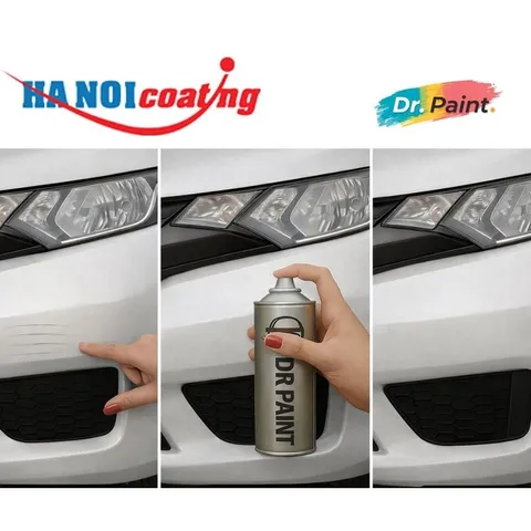 Bình Xịt Xóa Vết Xước Xe TOYOTA LAND CRUISER Màu TRẮNG NGỌC TRAI Code 070 - WHITE CRYSTAL chính hãng DR.PAINT