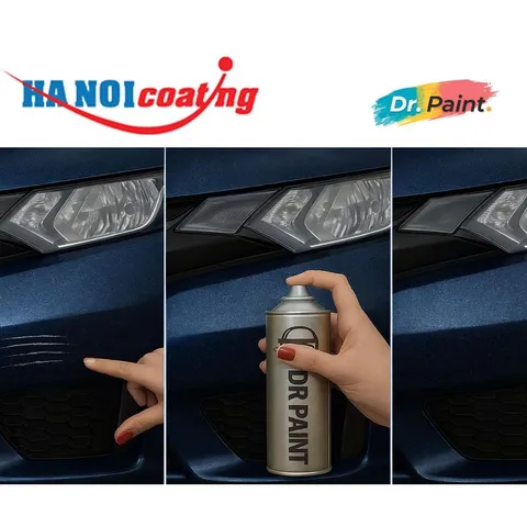 Sơn Xịt Xóa Vết Xước cho xe KIA CARNIVAL Màu XANH SẪM code D9B - DEEPCHROMA BLUE chính hãng DR.PAINT