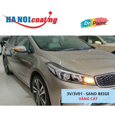 Bình sơn Xịt Xóa Vết Xước Xe Ô tô KIA CERATO Màu VÀNG CÁT Code 3V - SAND BEIGE chính hãng DR.PAINT