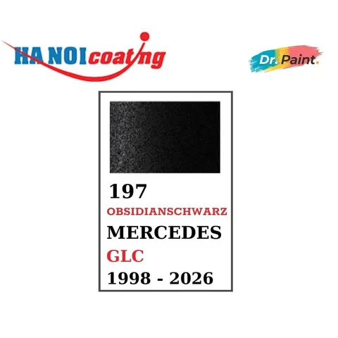 Bình sơn Xịt Xóa Vết Xước Xe Ô tô MERCEDES GLC Màu ĐEN ÁNH KIM Code 197 - OBSIDIAN BLACK chính hãng DR.PAINT