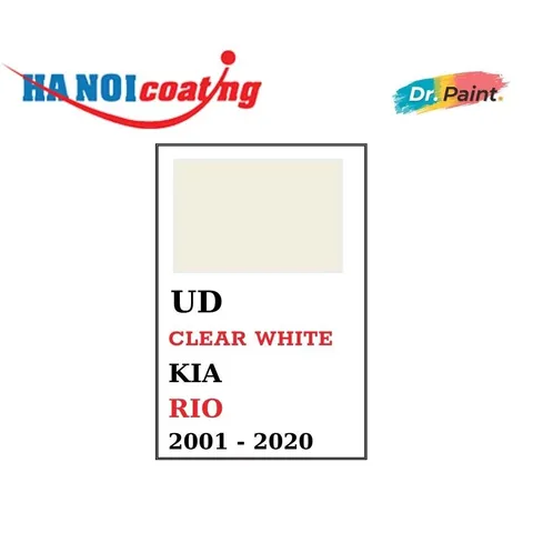 Bình sơn Xịt Xóa Vết Xước Xe Ô tô KIA RIO Màu TRẮNG SỨ Code UD - CLEAR WHITE chính hãng DR.PAINT