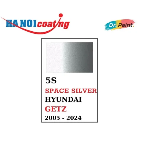 Bình sơn Xịt Xóa Vết Xước Xe Ô tô HYUNDAI GETZ Màu GHI BẠC code 5S - SPACE SILVER chính hãng DR.PAINT