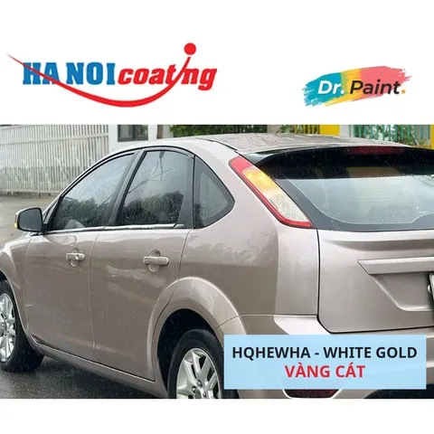 Bình sơn Xịt Xóa Vết Xước Xe Ô tô FORD FOCUS Màu Vàng Cát code HQHEWHA - WHITE GOLD chính hãng DR.PAINT