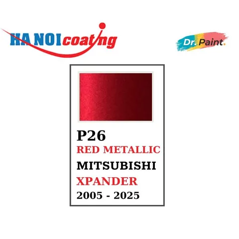 Sơn Xịt Xóa Vết Xước cho xe MITSUBISHI XPANDER Màu ĐỎ ÁNH KIM Code P26	- RED METALLIC chính hãng DR.PAINT