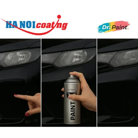 Sơn Xóa Vết Xước xe Ô tô ISUZU MU-X Màu ĐEN ÁNH KIM Code 523 - COSMIC BLACK chính hãng DR.PAINT Dạng Bình Xịt.